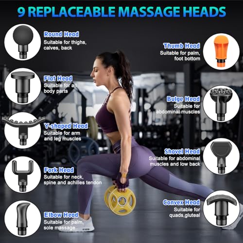image for TOLOCO Massage Gun, Muscle Massage Gun Deep Tissue for Athletes, Porta