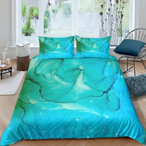 Parure de lit 3D art abstrait fluide en microfibre pour lit simple