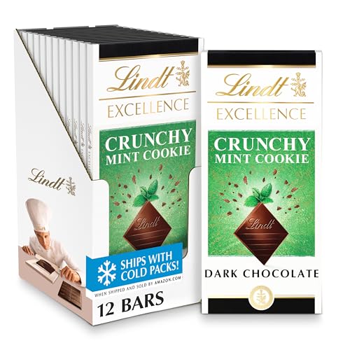 New Lindt EXCELLENCE Crunchy Mint Cookie Dark Chocolate Cand