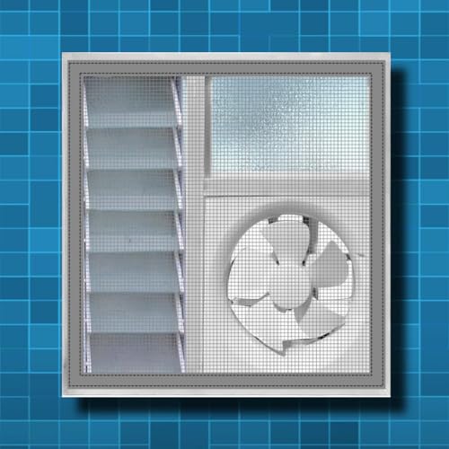 Lifekrafts Mosquito Net for Exhaust Fan & Small Windows - 40x55 cm Washable Fiberglass Mesh, Insect & Dust Protection for Kitchen & Bathroom (120 GSM, Grey)
