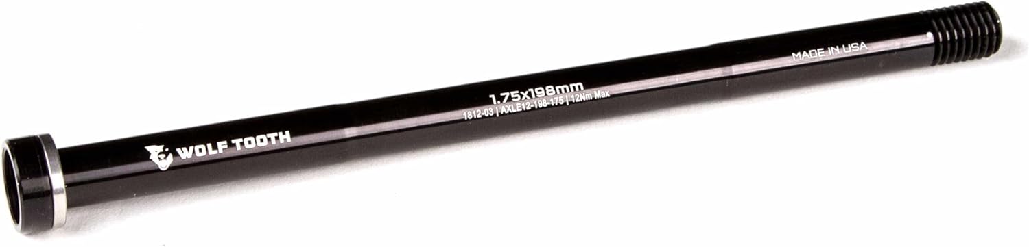 Wolf Tooth Rear Thru Axle - M12, 1.75 x 174mm, Black