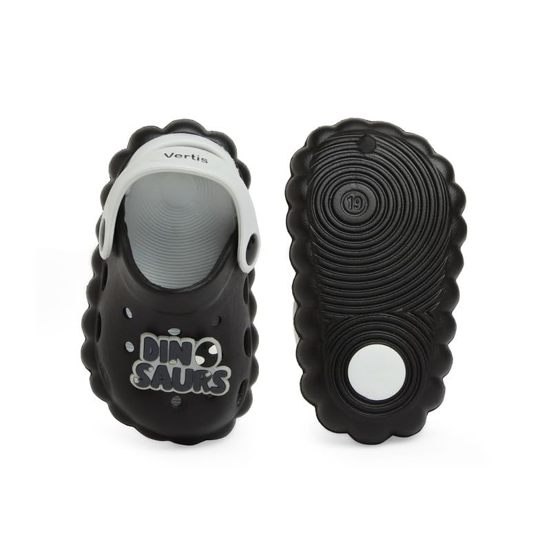 CHIU Pair Back Strap Closure Slip On Clogs with Dino Saurs Applique 5 51nV9w73brL