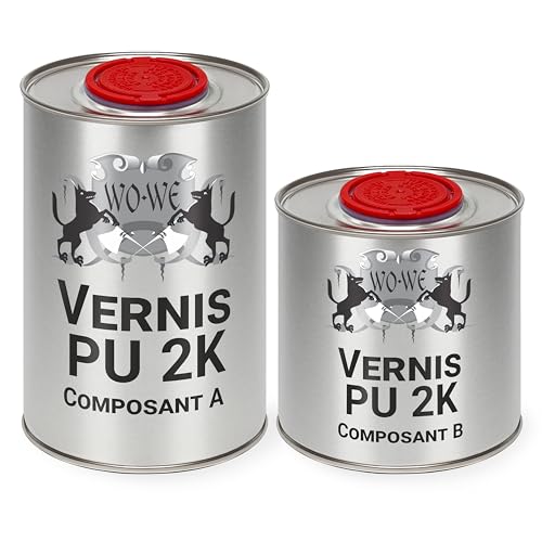 WO-WE Vernis d'étanchéité transparent incolore PU 2K- escaliers, parquet,...