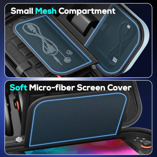 Image of Auarte [Charge inside Carrying Case for Switch 2 /OLED /Switch 1-Light Blue