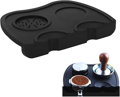 Espresso Silicone Mat Espresso Tamper Mat Silicone Coffee Tamper Mat Barista Coffee Espresso Tampering Latte Art Pen Tamper Holder (L 8.26inch x 5.90inch x 0.24inch)