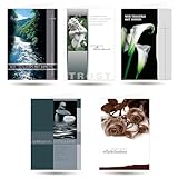 4 Motive mit Silberprägung 20 Trauerkarten Beileidskarten mit Silberprägung, Klappkarten 17x12 cm mit Umschlag