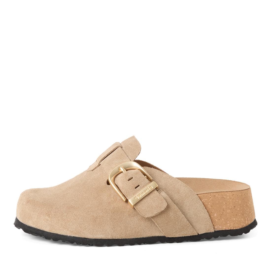 Tamaris Mule Femme à Semelle de Confort à Talon compensé Cuir