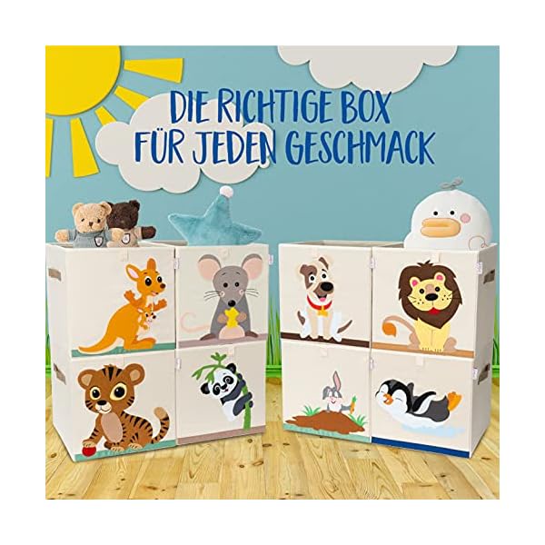 KNECKES Premium Aufbewahrungsbox Kallax Kinder - 8 Motive (33x33x33cm) | Größe passend als Kallax Boxen Kinderzimmer… – Bild 8