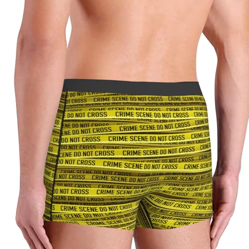Crime Scene Tape Men'S Boxer Underwear, Dry High-Performance Underwear, Breathable Elastic Sports Boxer Shorts4