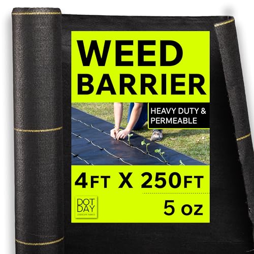 DOTDAY 5 oz Heavy Duty Weed Barrier Fabric 4ft x