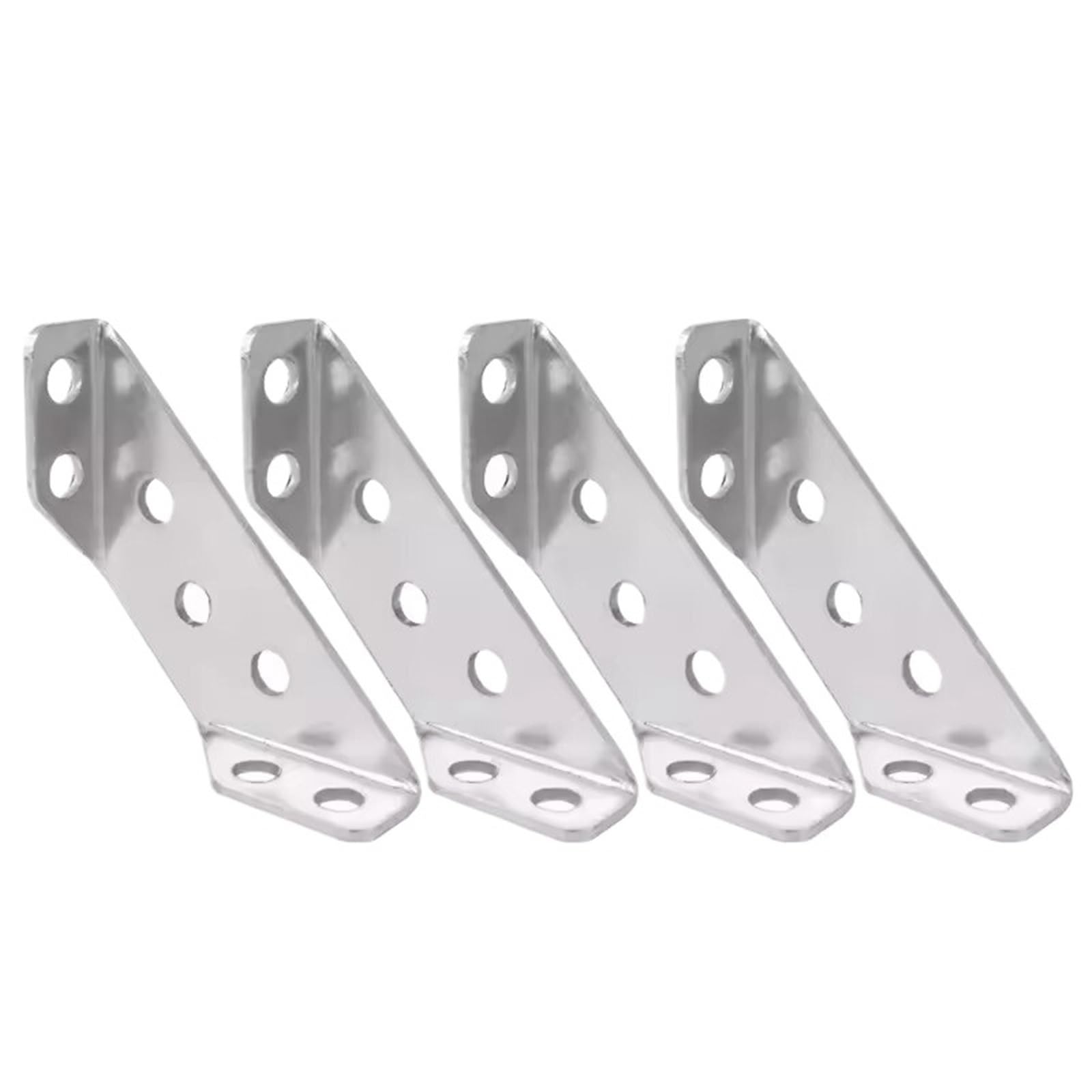 Furniture Corner Connector Thickened Stainless Steel Angle Code 90 Degrees Right Fixed Bracket Furniture Connectors with Screw(Color 1,2pcs)