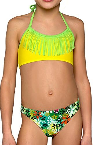 Girls Swimming Costumes 2 Pieces Tankini Bikini Swimwear Set Swimsuit
