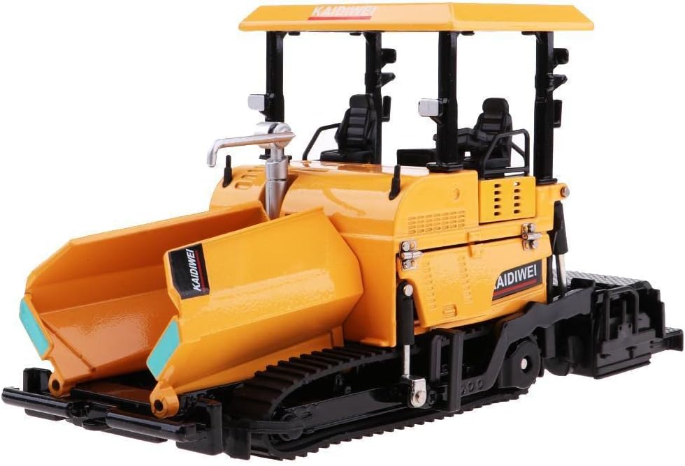 harayaa Alloy Tracked Paver Car Toy Engineering Vehicle Model Construction Car Model Toy Children Engineering Car Realistic Alloy Suitable for Birthda, Yellow