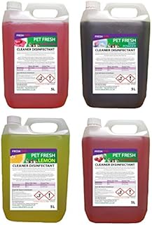 FRESH 365 Pet Kennel Disinfectant And Deodoriser, Mixed Fragrances, 5 Litre, Pack of 4