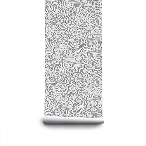 Papier peint topographique 290x290cm pour masquer les murs abîmés - 3