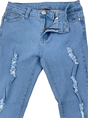 Image of ToBeInStyle Girl's Denim Easy Styling Classic Timeless Everyday Jeans Zip-Up Closure