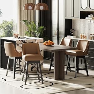 Swivel Bar Stools Set of 2, 27̸...