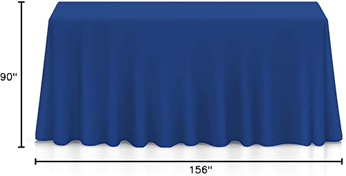 Miniatura 7 de Lann's Linens - Mantel rectangular de tela de poliéster de primera calidad para bodas, banquetes y restaurantes