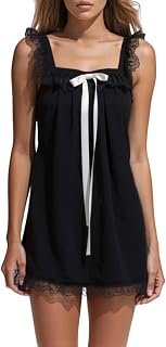 new summer dress for women with backless bow and lace trim, loose baby