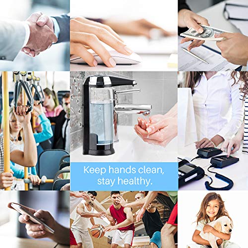 Secura 17oz / 500ml Premium Touchless Battery Operated Electric Automatic Soap Dispenser w/Adjustable Soap Dispensing Volume Control Dial (Chrome)