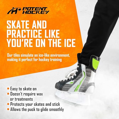 image for Potent Hockey Hockey Training Equipment - Skateable Synthetic Ice Tile