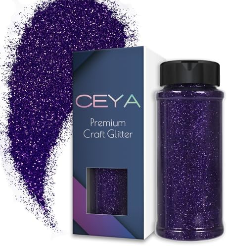 Ceya 3.5oz/ 100g Ultra Fine Glitter Powder Aubergine Purple Glitt...
