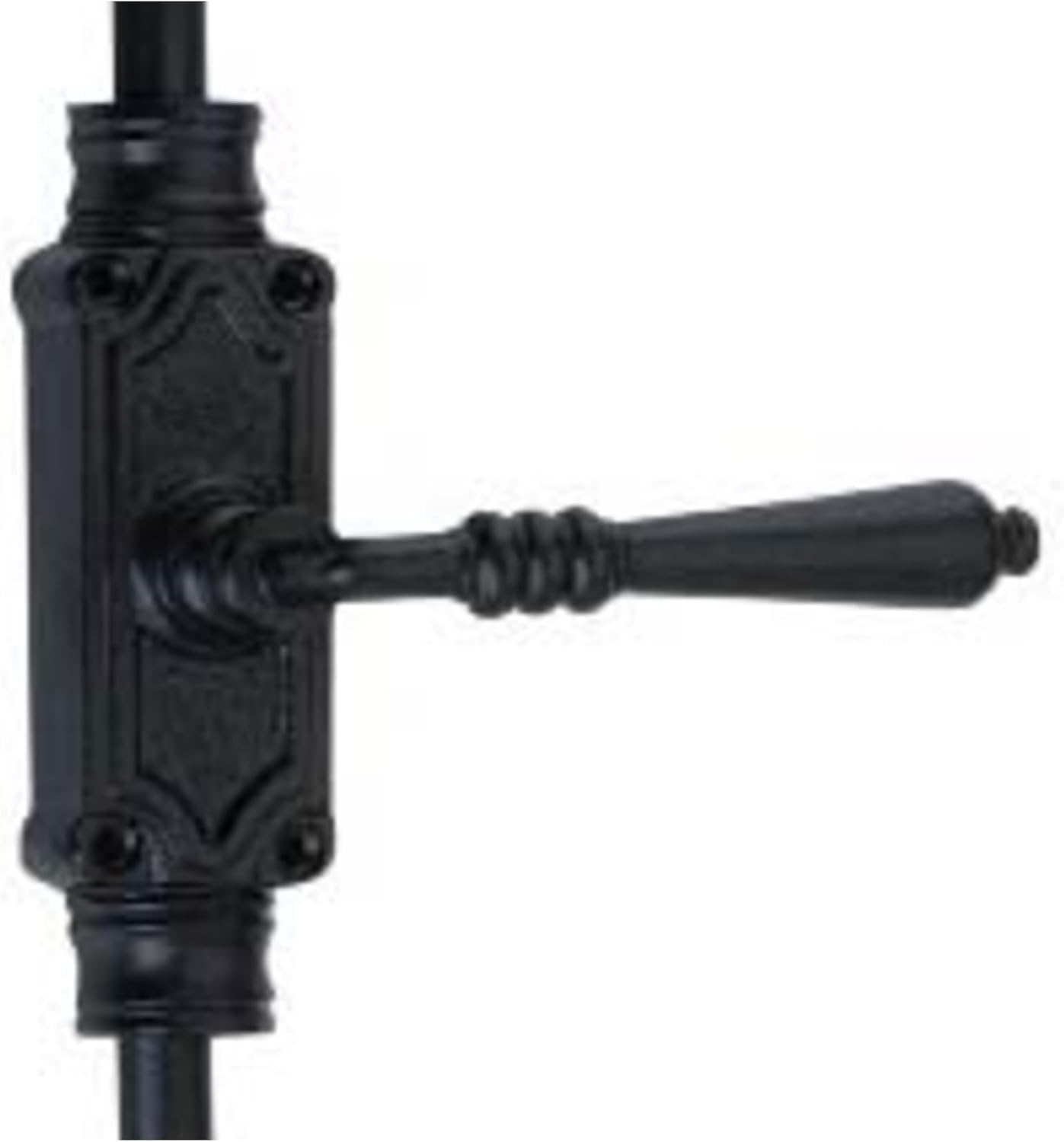 Lever Handle Door Cast Iron Cremone Bolt | Black Powder Coated Hardware for Doors Up to 9 Feet | Durable & Stylish Design for Enhanced Security | Right Hand Configuration