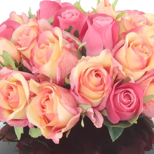 Rosas secas en jarrón de vidrio miniatura 4