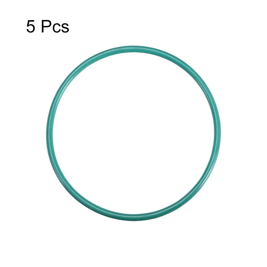 Uxcell Fluorine Rubber O-Rings, 45mm OD 38mm ID 3.5mm Width FKM Seal Gasket For Machinery Plumbing Green Pack Of 5