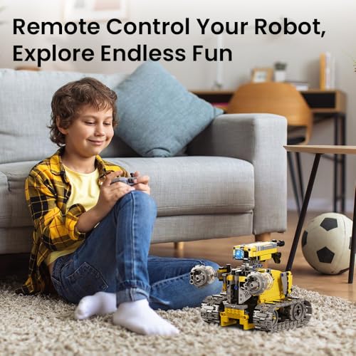 Image of Sillbird Robot Building Kit with Remote Control Gifts for Kids Boys Ages 8-13, Coding STEM Robotic Racer Car Toys for Birthday, Build 6in1 Model with 631 Pieces