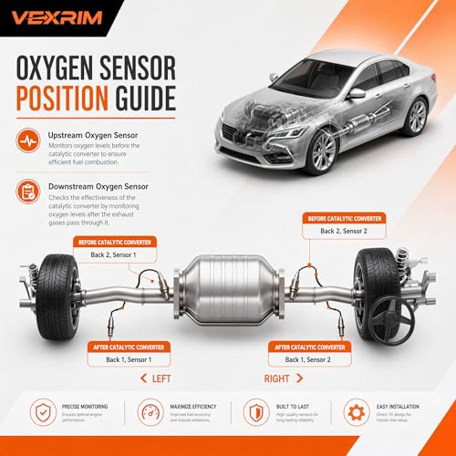 Sensor de oxígeno set 4 piezas para Nissan e Infiniti miniatura 4