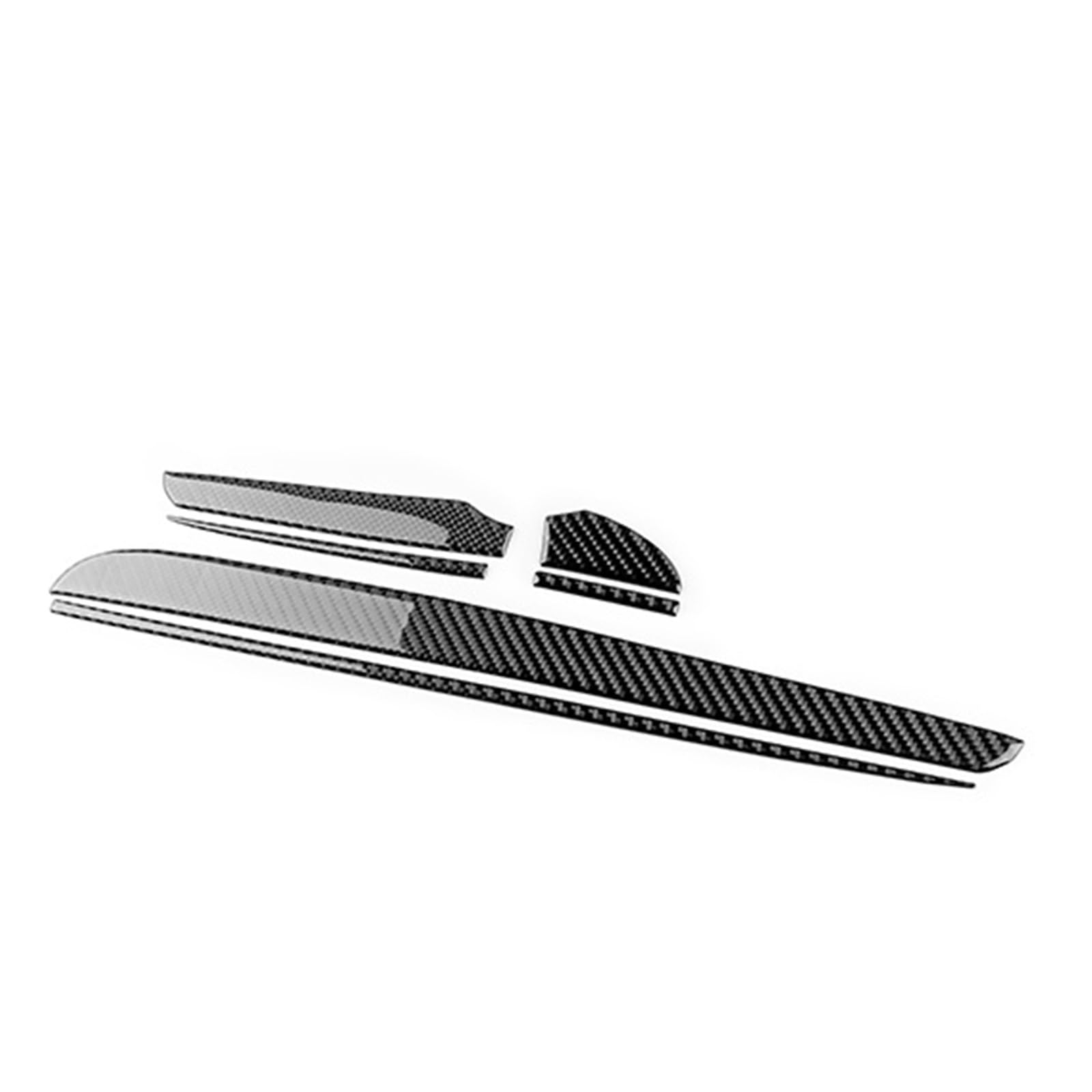 Cover Trim Car Interior for Chrysler 300 300C 2011 2012 2013 2014 LHD RHD Car Driver Passenger Co-Pilot Trim Real Soft Carbon Fiber Sticker Accessories Cover Trim(for LHD Black Carbon)