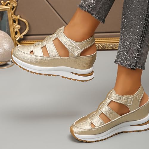 Ellastep Comfort Wedge Sandals – All-day Support, Women Hollow-Out Casual Orthopedic Sandals, Comfortable Anti-slip Breathable Platform Wedges Stylish Sandal3