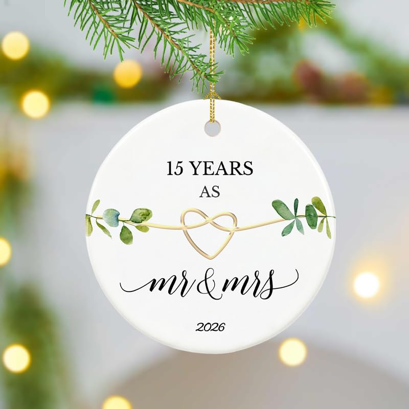 Amazon.com: 15th Anniversary Ornament, Gifts for 15 Year Wedding