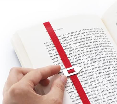 Lastword Bookmarks - Elastic Bookmark Perfect for Any Book - Book Markers for Women - Bookmarks for Men - Bookmarks for Kids - Don't Lose Your Mark, Design Made in Italy Book Marks (Red)