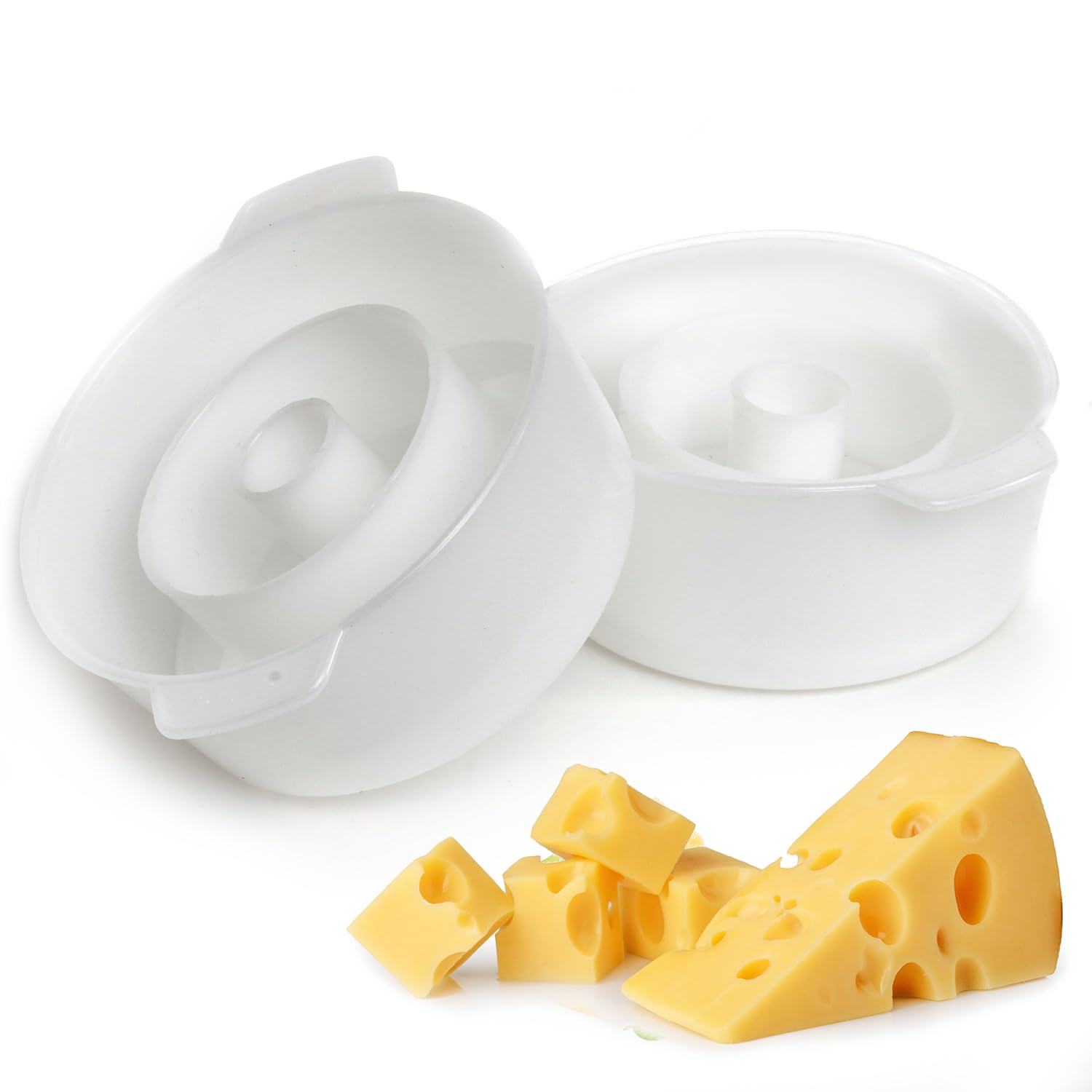 2 moldes para queso con pistón seguidor y gasa – Kit para hacer queso – Suministros para hacer queso – Molde para hacer queso – Cesta para hacer queso – Paño de algodón para colar – Molde para queso