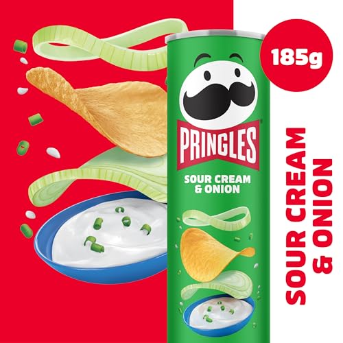 Pringles Sour Cream & Onion (1 x 185 g) – der unwiderstehliche Snack-Klassiker in der praktischen Dose – knackige Chips mit Sour Cream- und Zwiebel-Geschmack – Pop. Play. Eat. 3