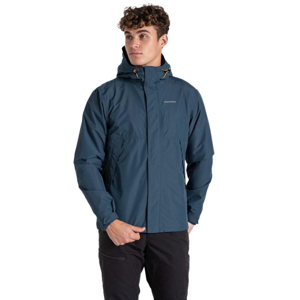 Craghoppers Mens Ossus Breathable Waterproof Jacket, Blue Stone, XXL EU