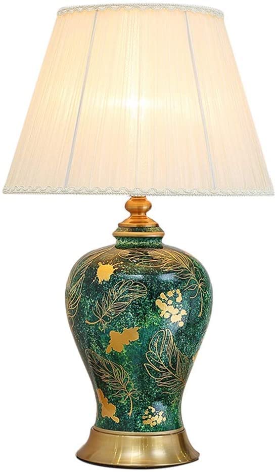 Lampe de lecture chambre verte E27 avec lampe de table commande bouton dortoir
