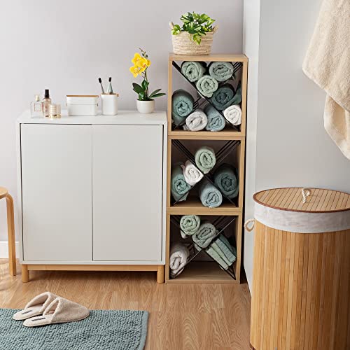 Compactor Cubo de Vino Macon Nature L - Organizador de Botellas, Acabado Natural, 36x30x36,5 cm - imagen 13