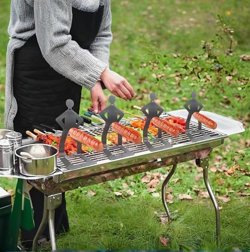 4 Pcs Funny Hot GOG Holders for Grill, Hot Dog Holders Stainless Steel Portable, for Picnic BBQ Outdoor Kitchen Cooking Tools Accessories Party Gifts