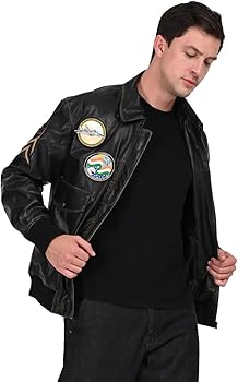 Buy Deployed Aviator Bomber Vegan Leather Jacket at Amazon.in