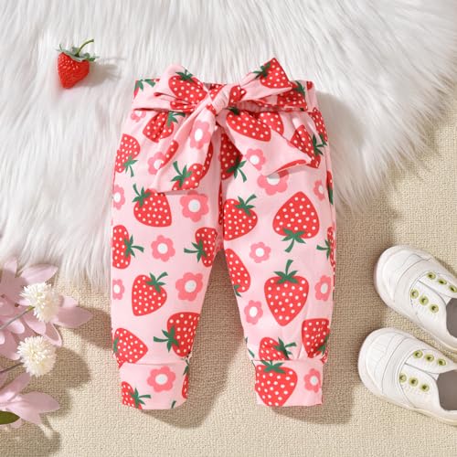 Image of Aalizzwell Preemie Newborn Infant Baby Girls Clothes Ribbed Romper Bodysuit Pants Set Fall Winter Outfits