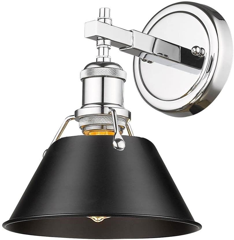 1 Light Vintage Industrial Bathroom Vanity in Aged Brass and Rubbed Bronze Shade-Matte Black Finish-Opal Shade Color Industrial Vanity Lighting 170-Bel-4476290