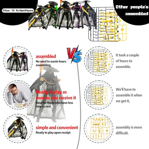 Image of T13 Assembly Completed Action Figures, 3D Printed T13 Multi-Jointed Movable, Dummy Hand Painted Figure, Desktop Decorations Game Gifts (White)