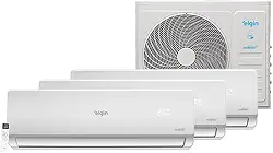 Ar Condicionado Tri Split Hi Wall Inverter Elgin Plus 2x9000 e 12000 BTU/h Quente e Frio 45MTQE27C2CB – 220 Volts