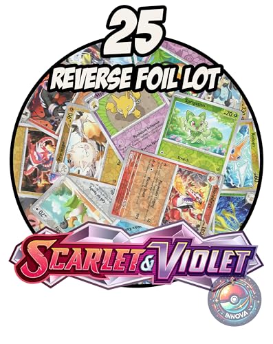Pokemon Scarlet & Violet Base Set – Reverse Foil Card Lot – x25 (Random Selection)- No Duplicate