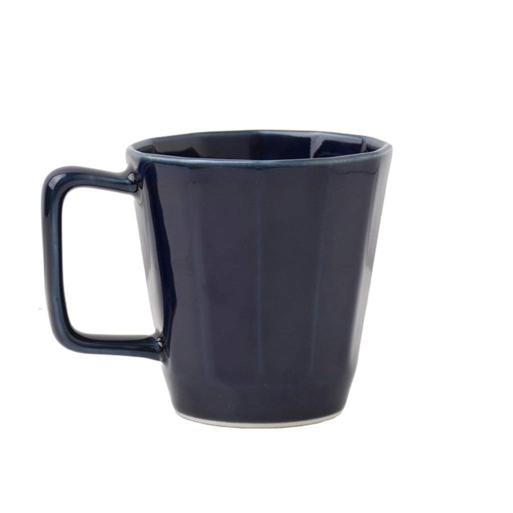 Kaffee-Becher Keramik-Tasse Einfache Wiederverwendbare große Kapazität Becher kreativer plissierter Rutschfester Tasse Körperkaffeetasse Exquisite tragbare Teetasse 320ml