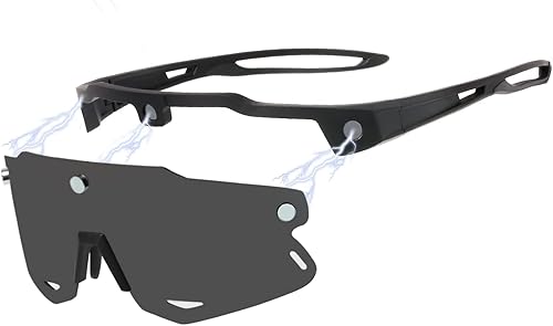 MALIDAK Gafas de sol magnéticas, gafas de sol deportivas con atracción magnética para ciclismo, correr, béisbol, pesca