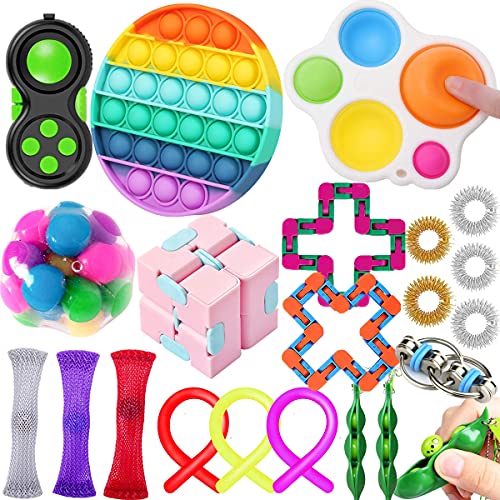 Fidget Toy Pack,Fidget Poppers Popit Toy,Push Pop Bubble Popping Poppet Figit Package Fidget Spinner Fidgetget Toys Infinity Rubik Cube Stress Balls Sensory Toys (20-Fidget Pack) Fidget Toy Pack,Fidget Poppers Popit Toy,Push Pop Bubble Popping Poppet Figit Package Fidget Spinner Fidgetget Toys Infinity Rubik Cube Stress Balls Sensory Toys (20-Fidget Pack)